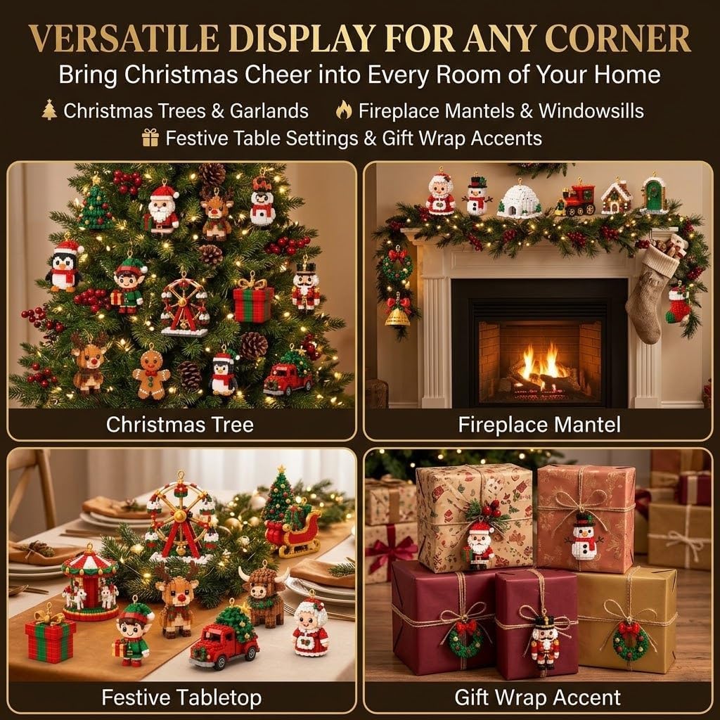 24-Day Mini Christmas Brick Ornament Advent Calendar 2026 (2D) (3D Version)