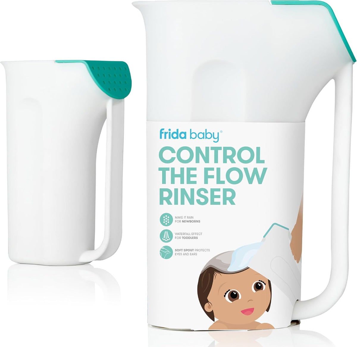 Frida Baby Control The Flow Bath Rinse Cup, Tear Free Rinser
