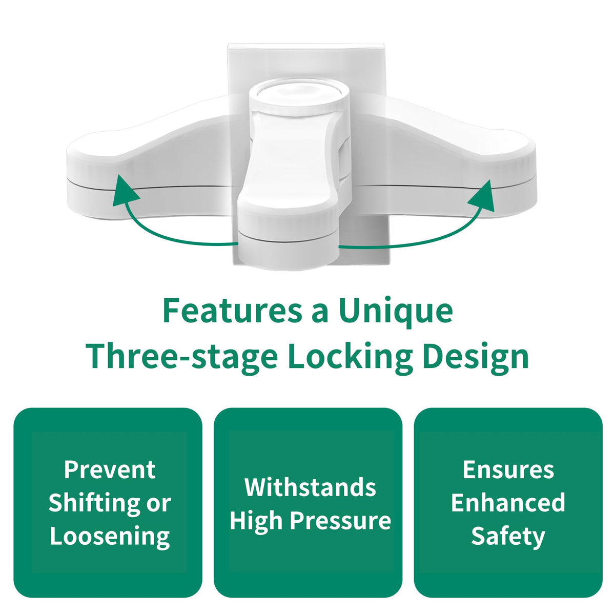 Moonybaby 2 Pack Door Lever Safety Lock, Door Locks for Children, Child Door Handle Lock, Baby Proofing Door Lock Without Drilling, Strong Adhesive, Easy to Install, No Tools Required (White)