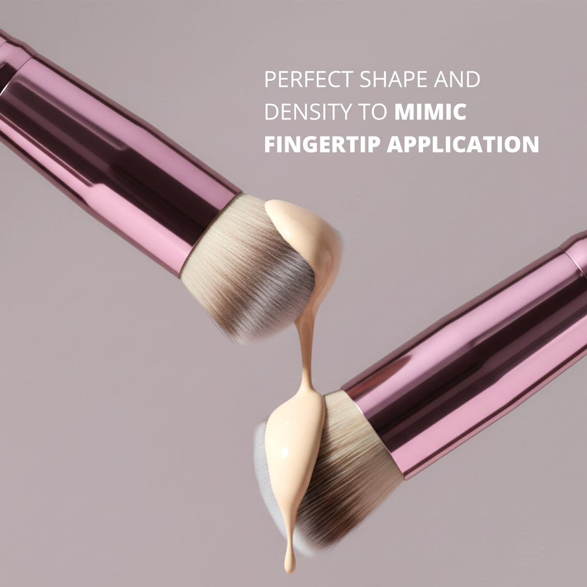 Make Up Brush Foundation Kabuki Flat Top, Perfect For Blending Liquid Cream