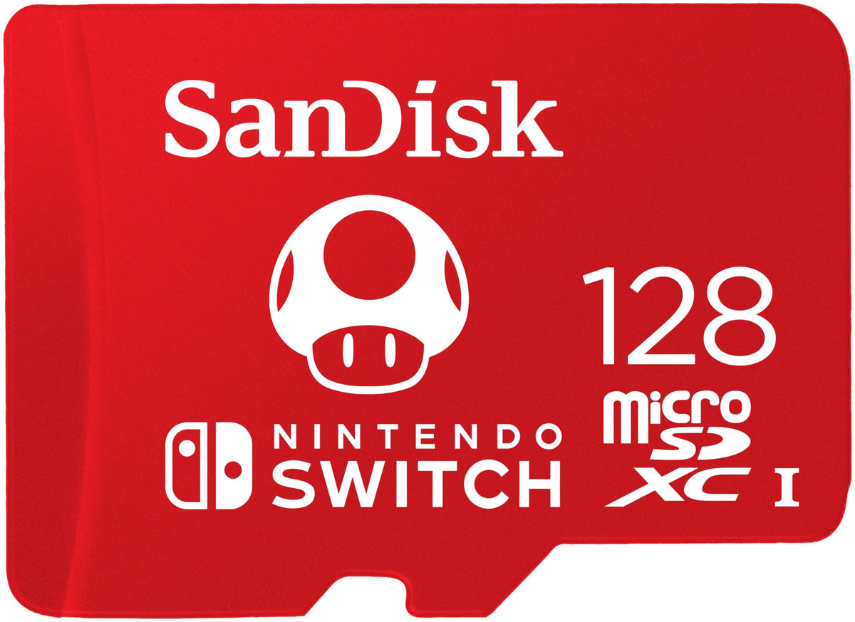SANDISK microSD Card 128GB, Super Mario Super Mushroom Edition