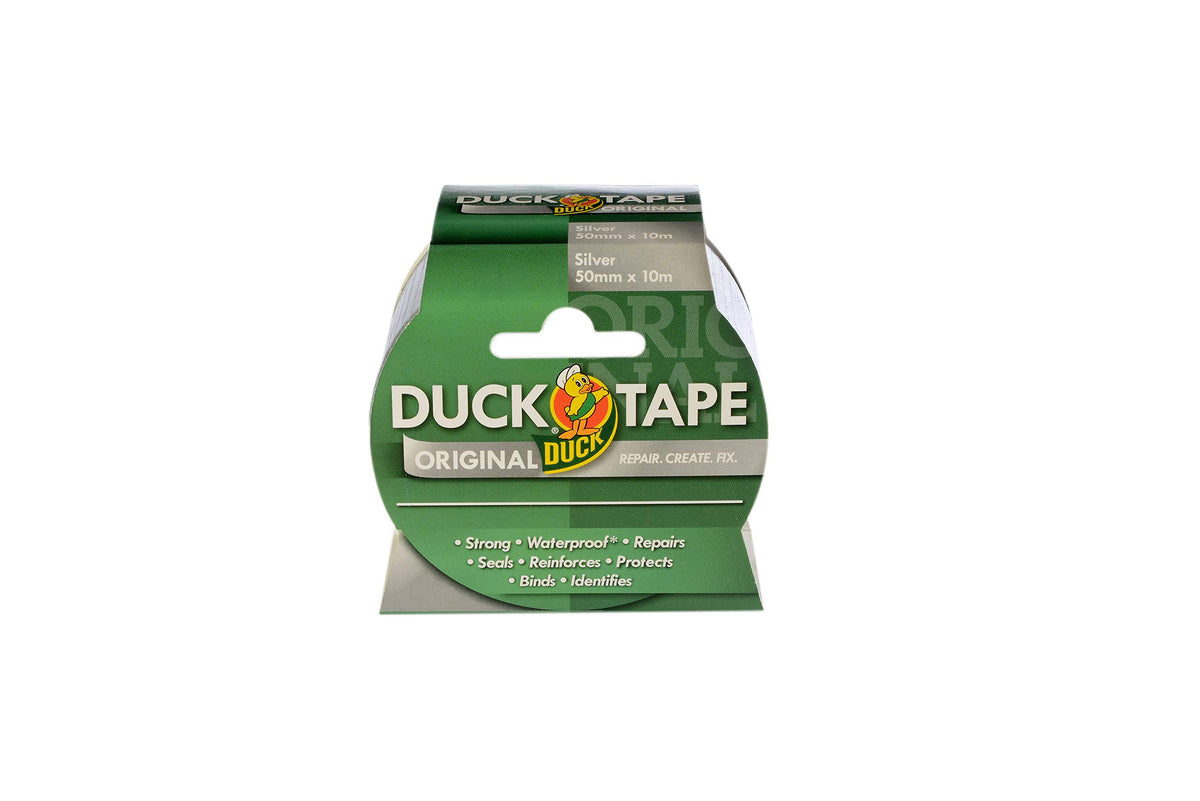 Duck Tape Original Black, 50mm x 25m. The original high strength waterproof gaffer and duct adhesive cloth repair tape