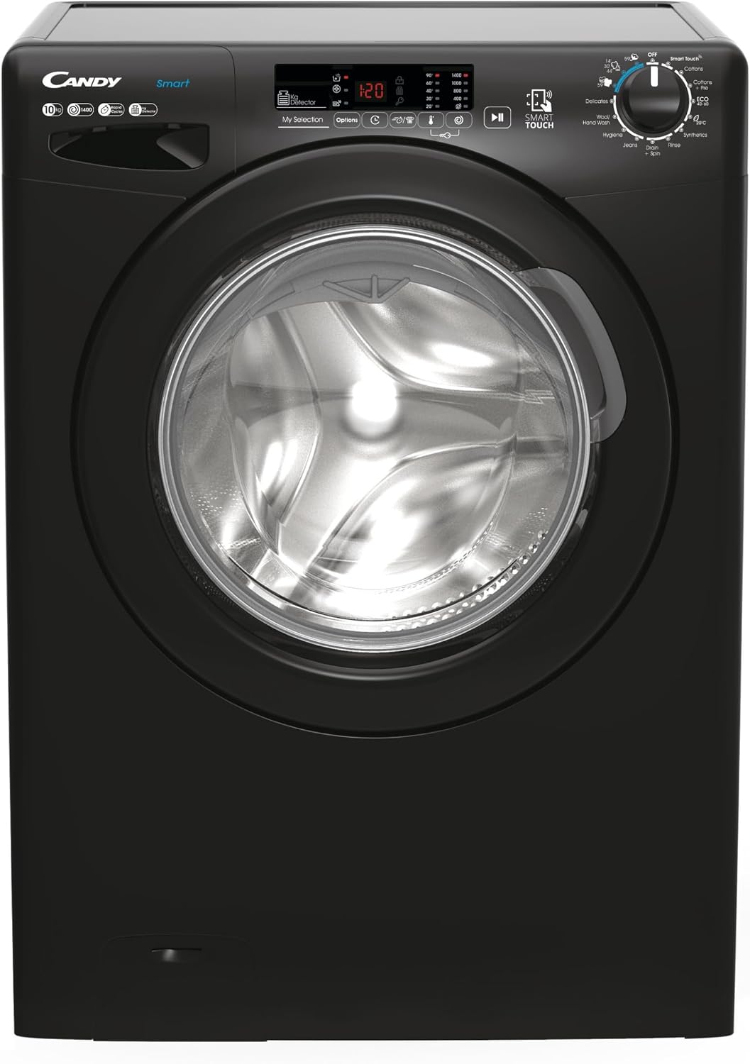 Candy Smart CS 14102DWBB4/80 10kg Washing Machine, B Rated, Black
