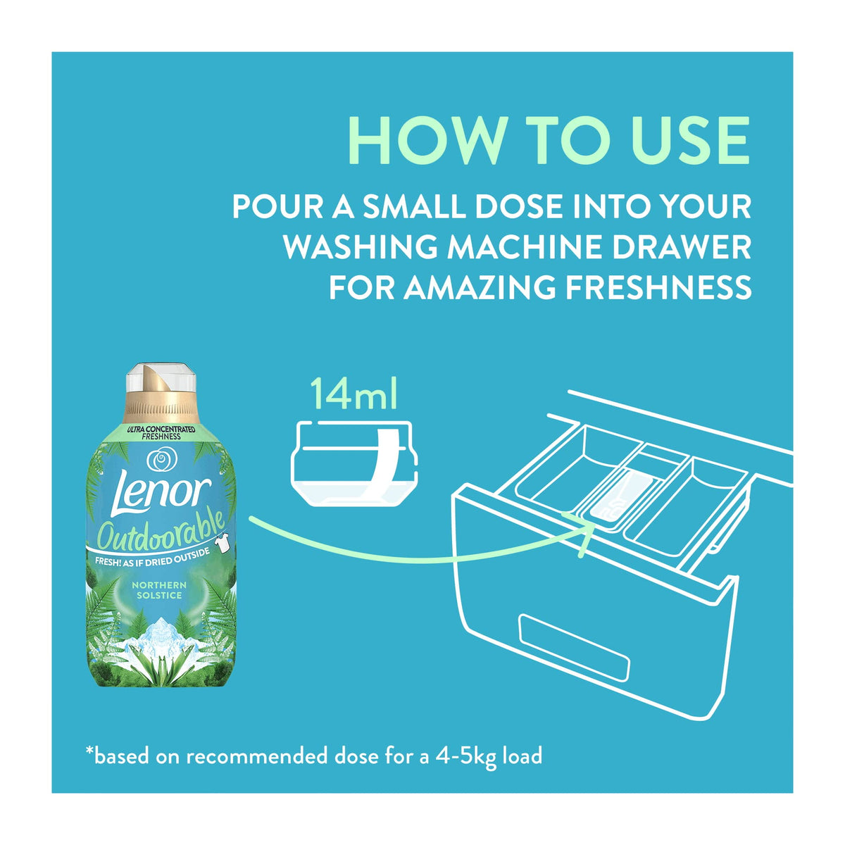 Lenor Outdoorable Fabric Conditioner 424 Washes (8x53), 8x742ml, Northern Solstice - Ultra Concentrated Freshness