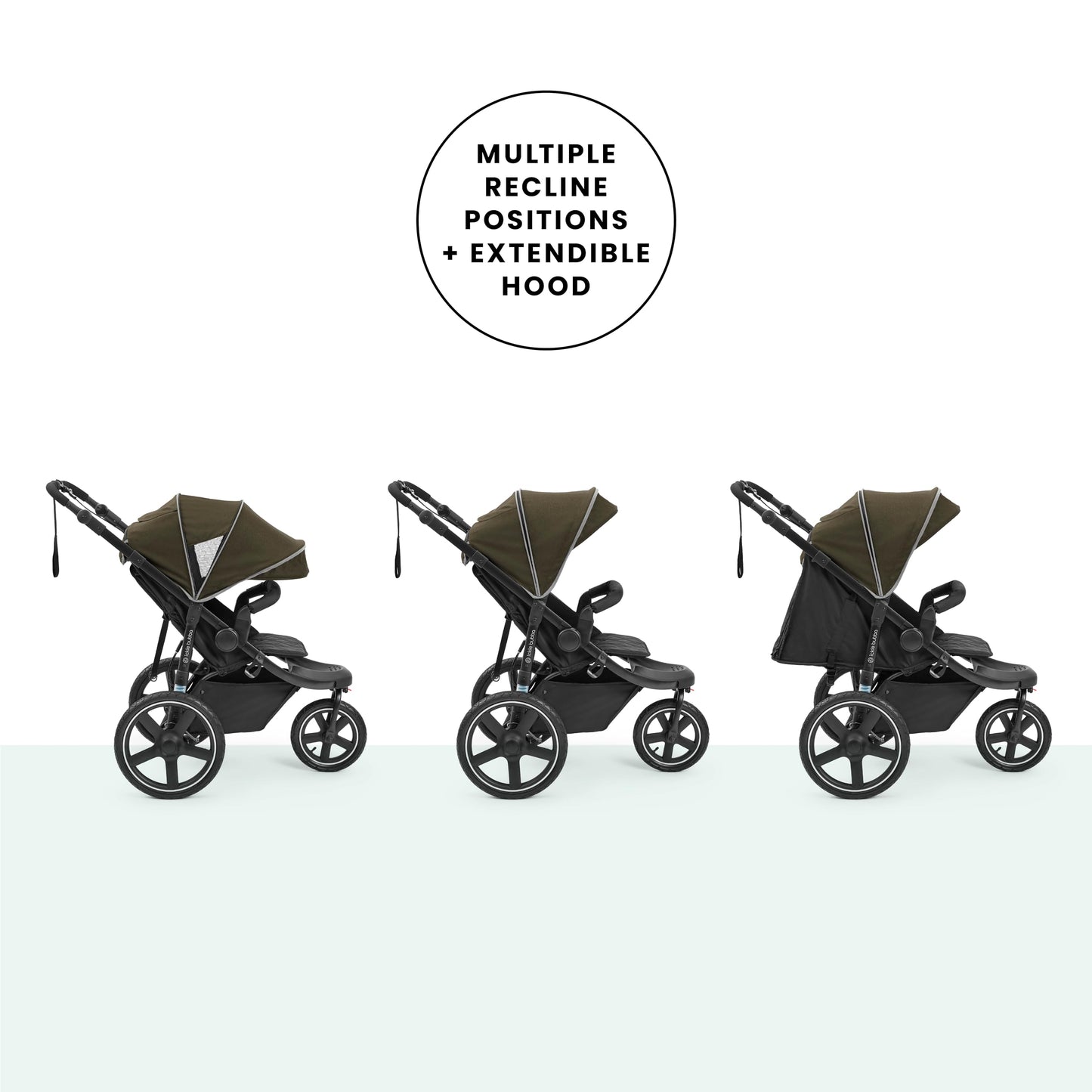 Ickle Bubba Venus Jogger Pro Max Stroller (Charcoal Grey) – All-Terrain 3-Wheel Pushchair from Birth to 22kg, Waterproof Hood & Footwarmer, Adjustable Handle, Cup Holder & Self-Locking Fold