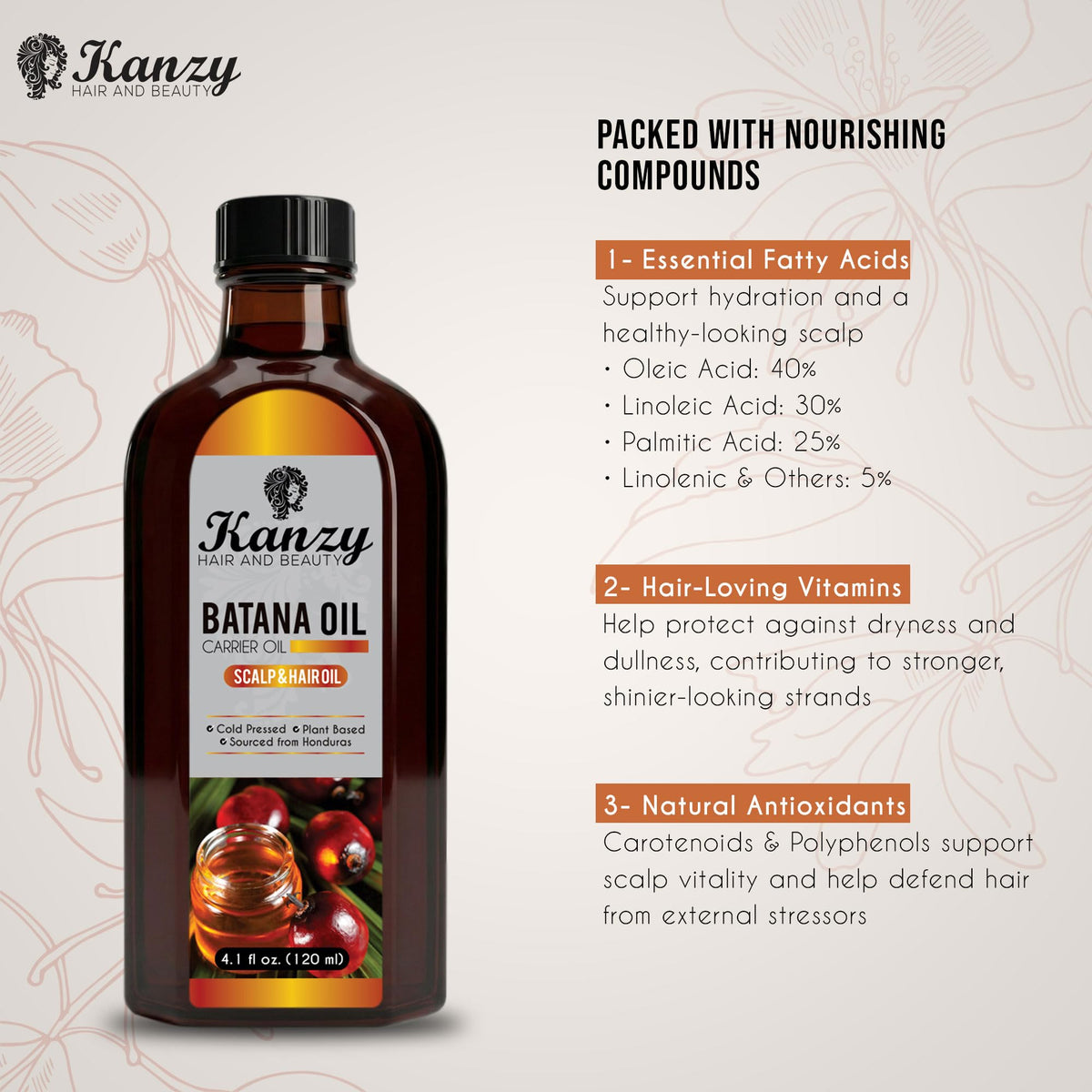 Kanzy Vitamin E Oil for Skin, Hair, Lips and Face - Naturally Sourced Multi-Purpose Plant-Based Vitamin E Oil for Hair Growth as Skincare and Haircare Product for both Men and Women (30 ml)