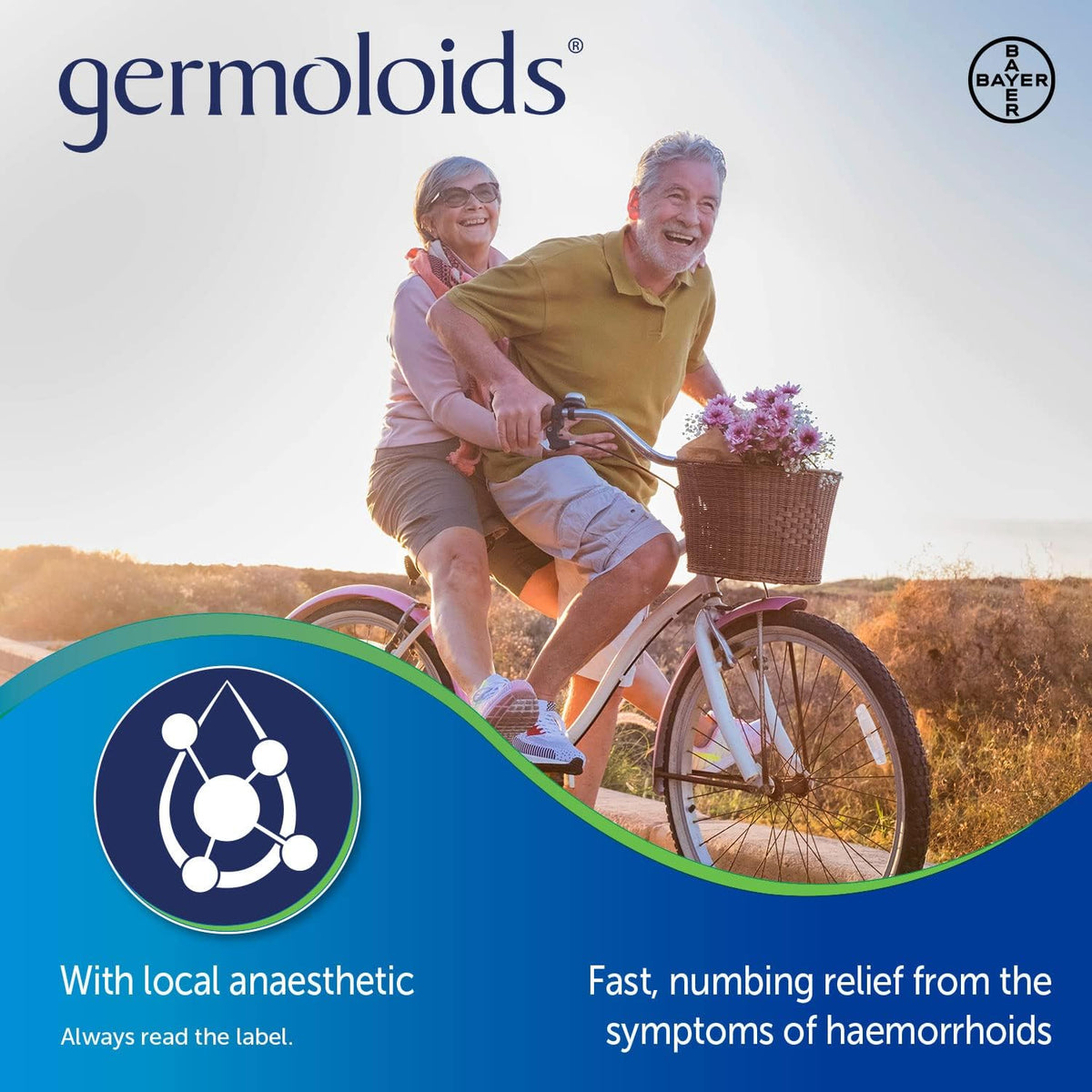 Germoloids Haemorrhoid Treatment & Piles Treatment Suppositories, Triple Action with Anaesthetic to Numb the Pain & Itch, 55 g, 24 Count (Pack of 1)
