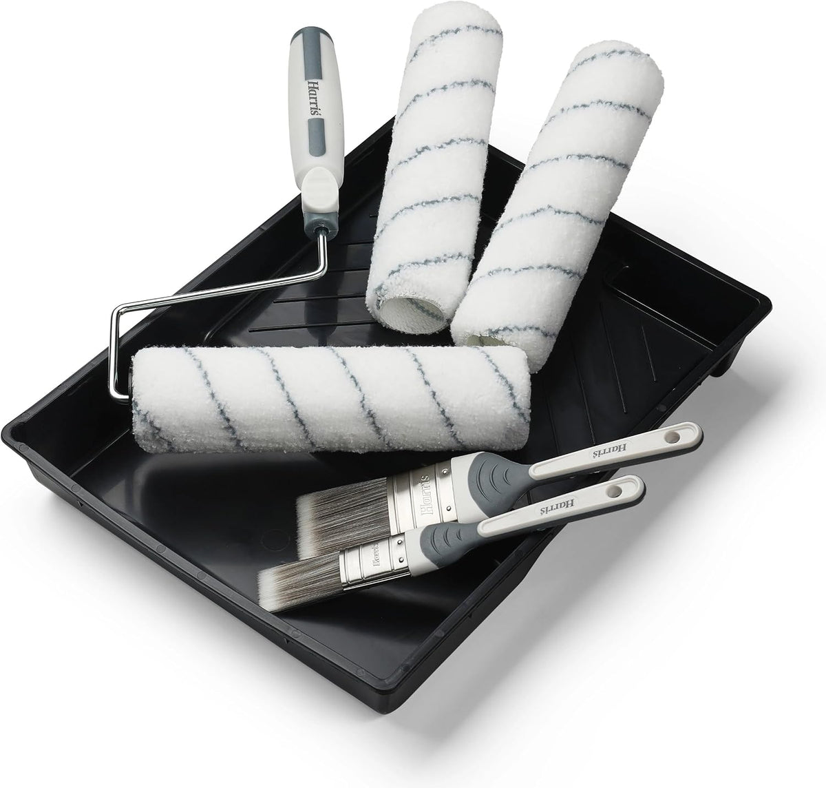 Harris Seriously Good Walls & Ceilings Decorating Kit, 7 Pieces, Roller, Brushes, Tray