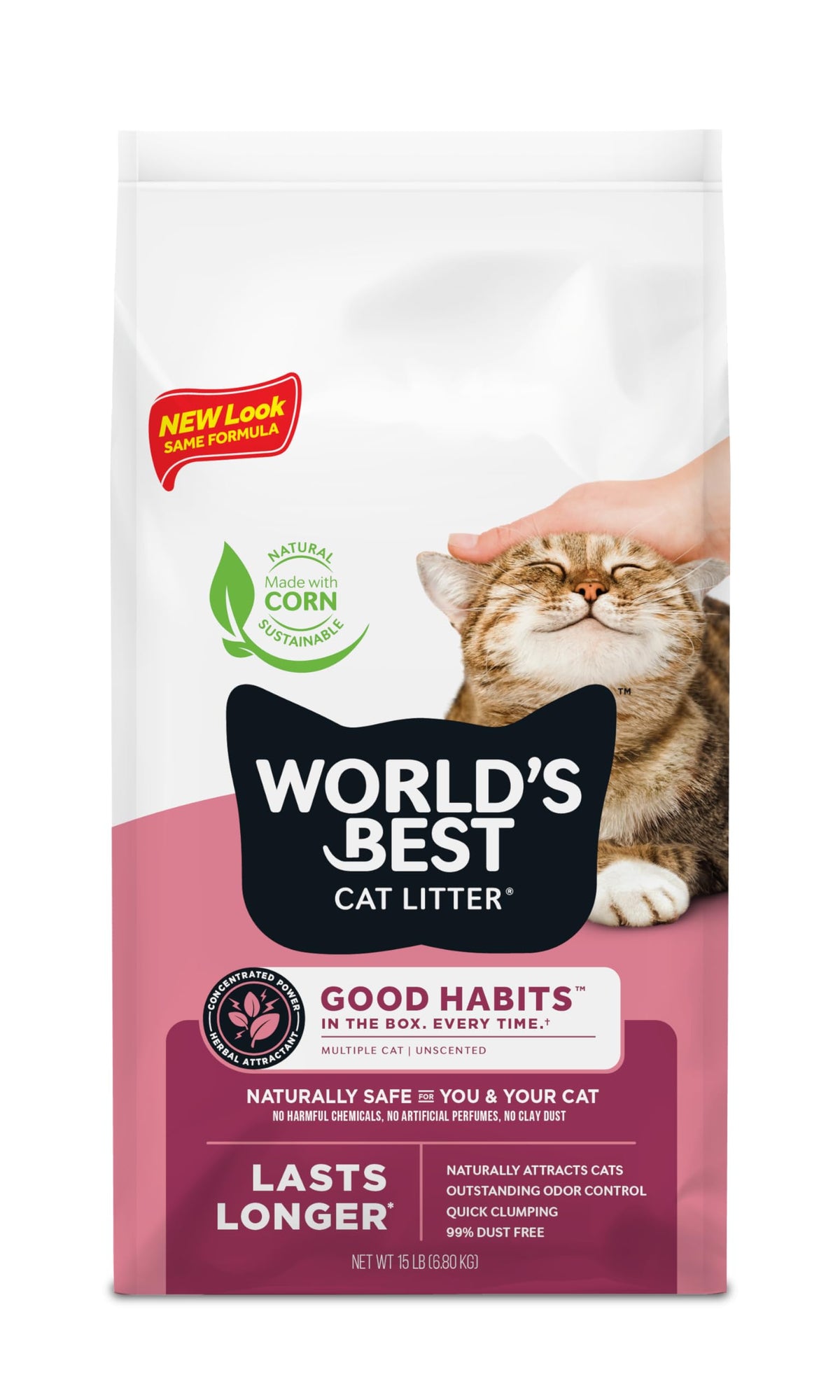WORLD'S BEST CAT LITTER Comfort Care Unscented, 28-Pounds