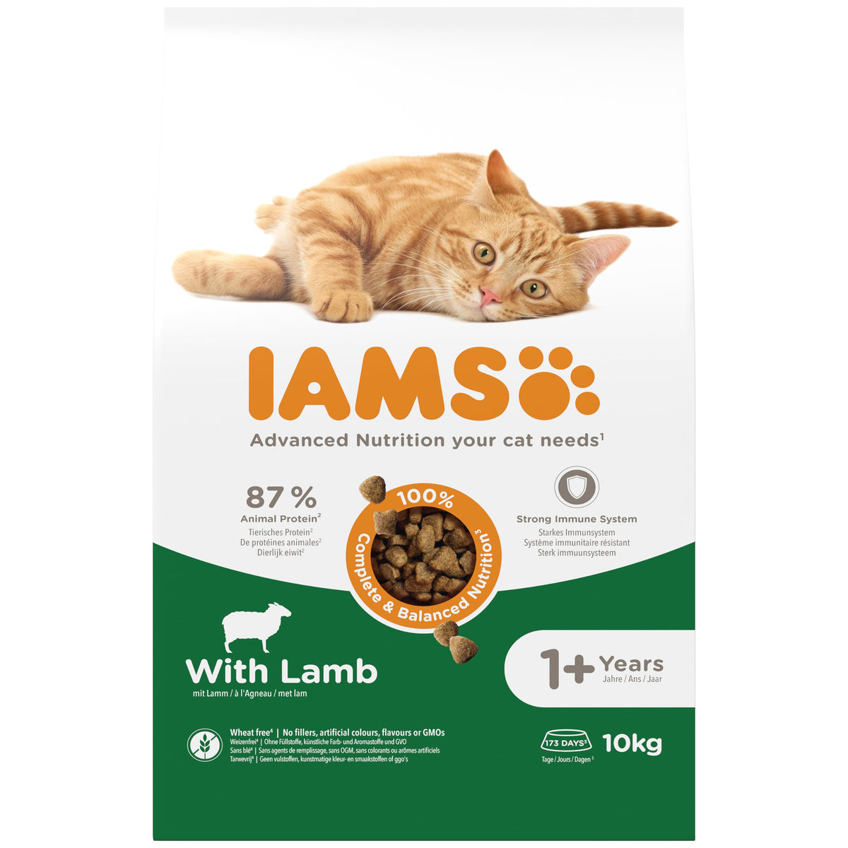 IAMS Adult Complete Dry Cat Food Chicken 3kg - Supports Strong Immune System