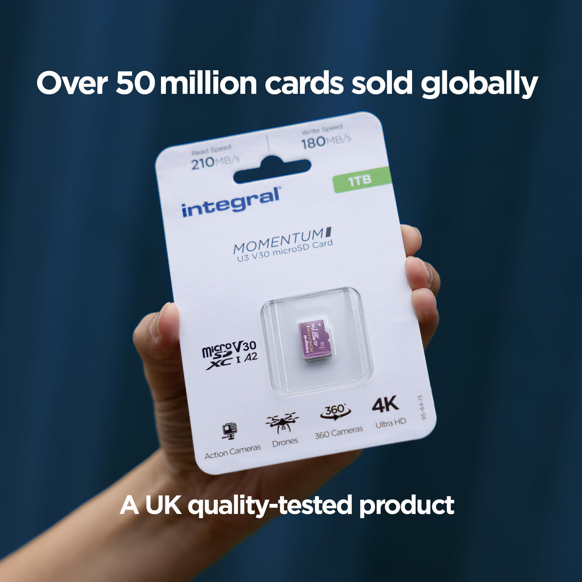 Integral 128GB microSD Card Premium High Speed 4K Video Memory Card - up to 100MB/s Read and 50MB/s Write UHS-I U3 Class 10 A1 App Performance - for Smartphones, Tablets, Drones and Game Consoles