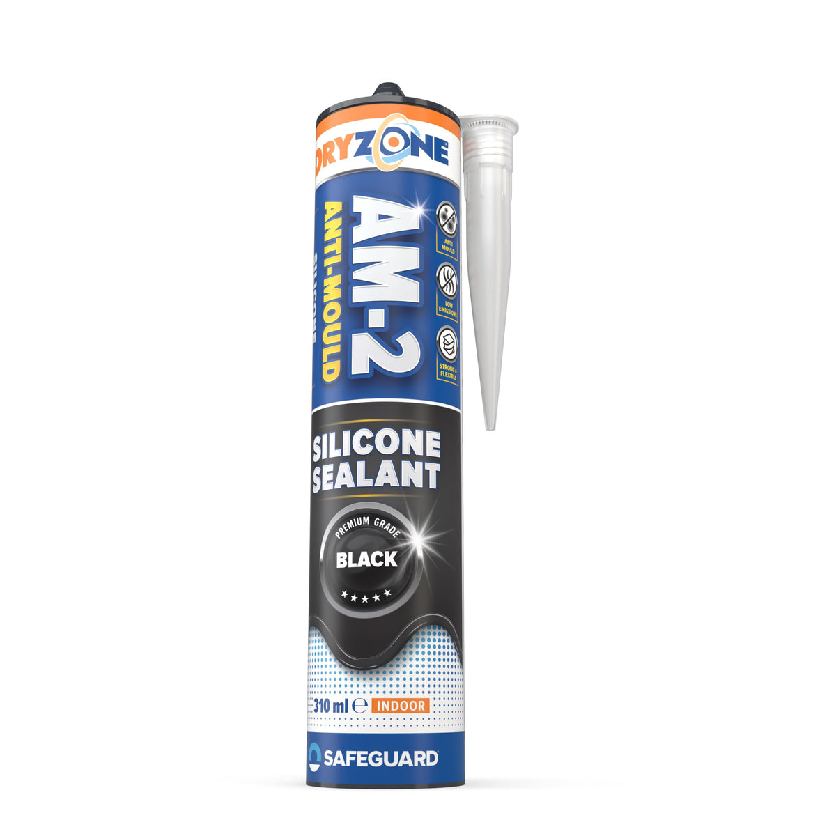 Dryzone Silicone Sealant White Anti Mould 310ml - Premium Sanitary-Grade
