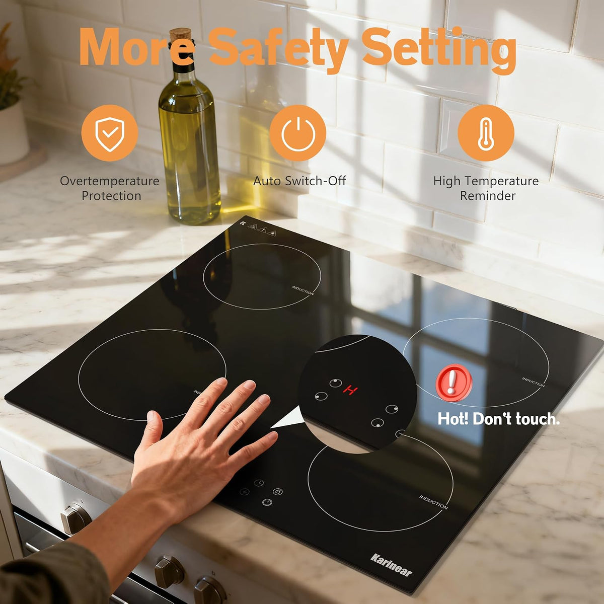Karinear Built-in Induction Hob 4 Zones 60cm