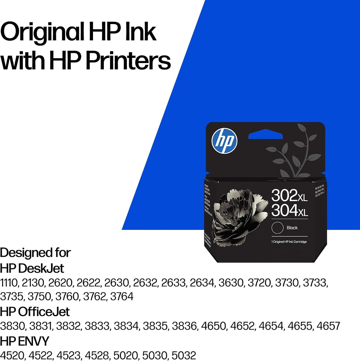 HP 302XL/304XL Black Original Ink Cartridge, High Yield