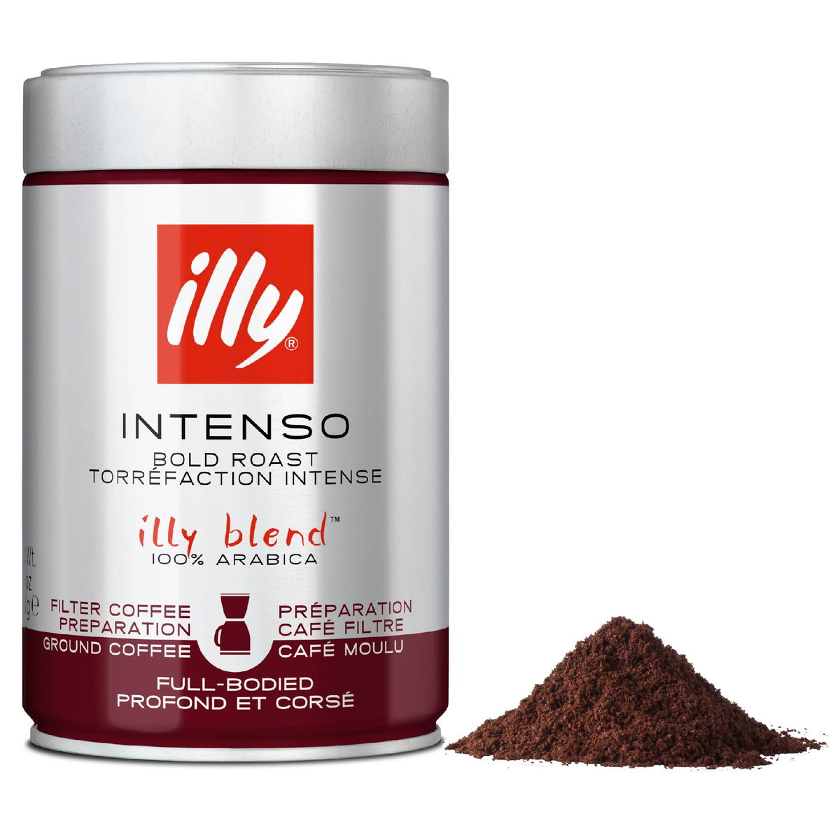 illy Classico Ground Coffee for Espresso, Moka Pot, Cafetiere 250g