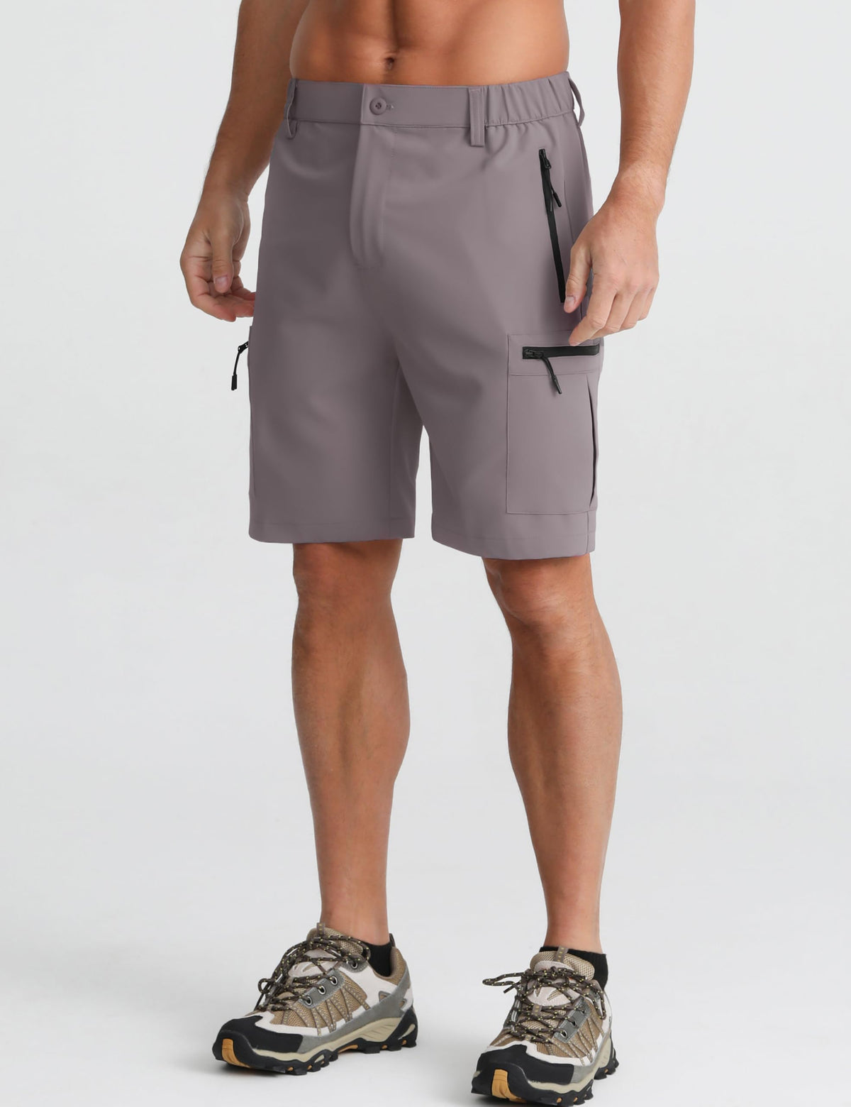 APTRO Mens Cargo Hiking Shorts Outdoor Lightweight Golf Casual Shorts for Men with 5 Zipper Pockets