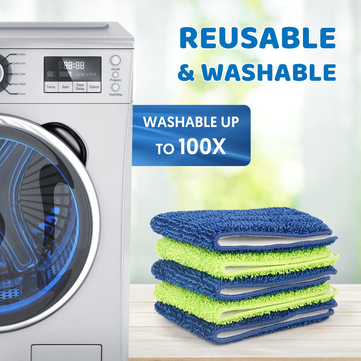 Microfibre Floor Mop with 4 Washable Pads: Spray Mops for Cleaning Floors