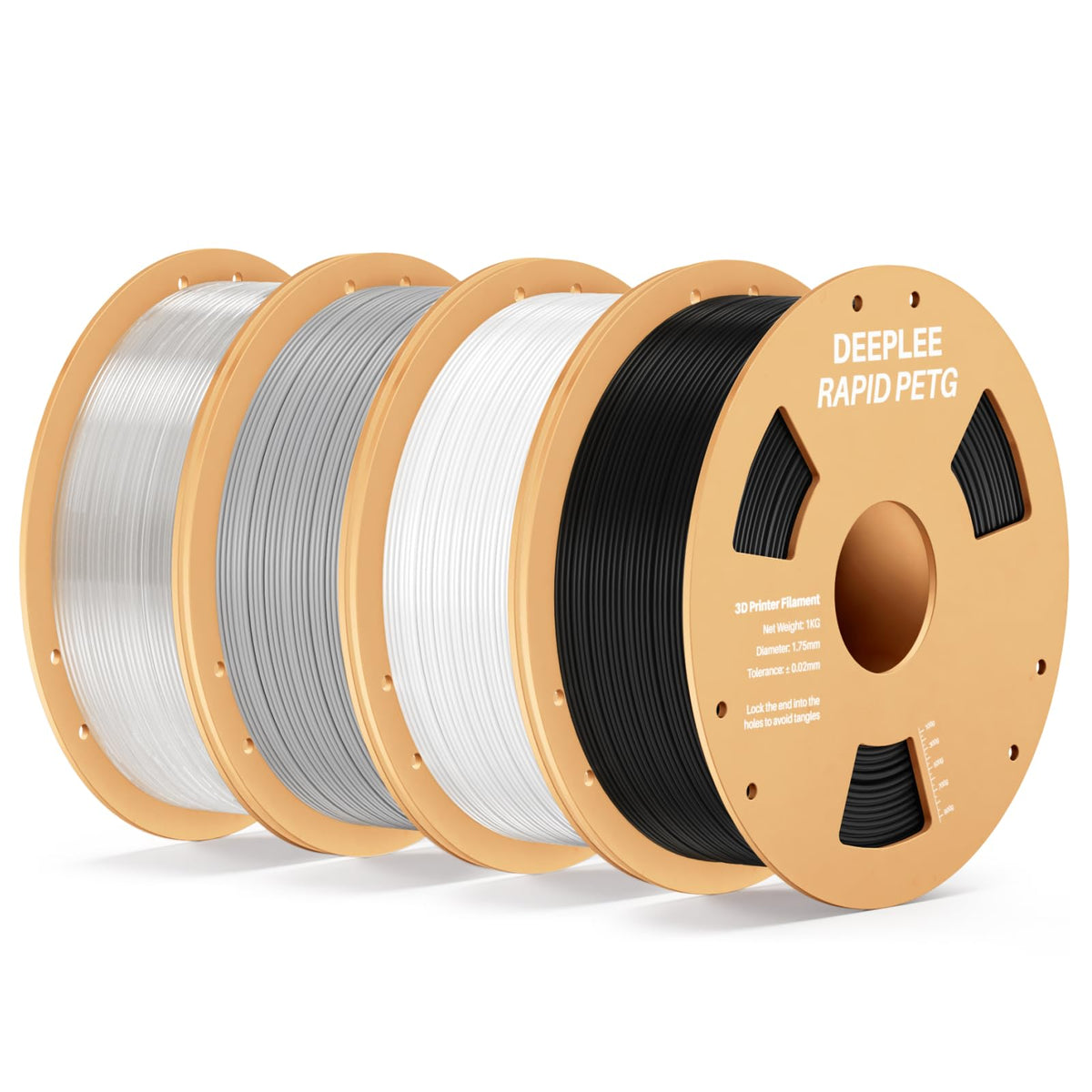 DEEPLEE Rapid PETG Filament 1.75mm Black 1KG