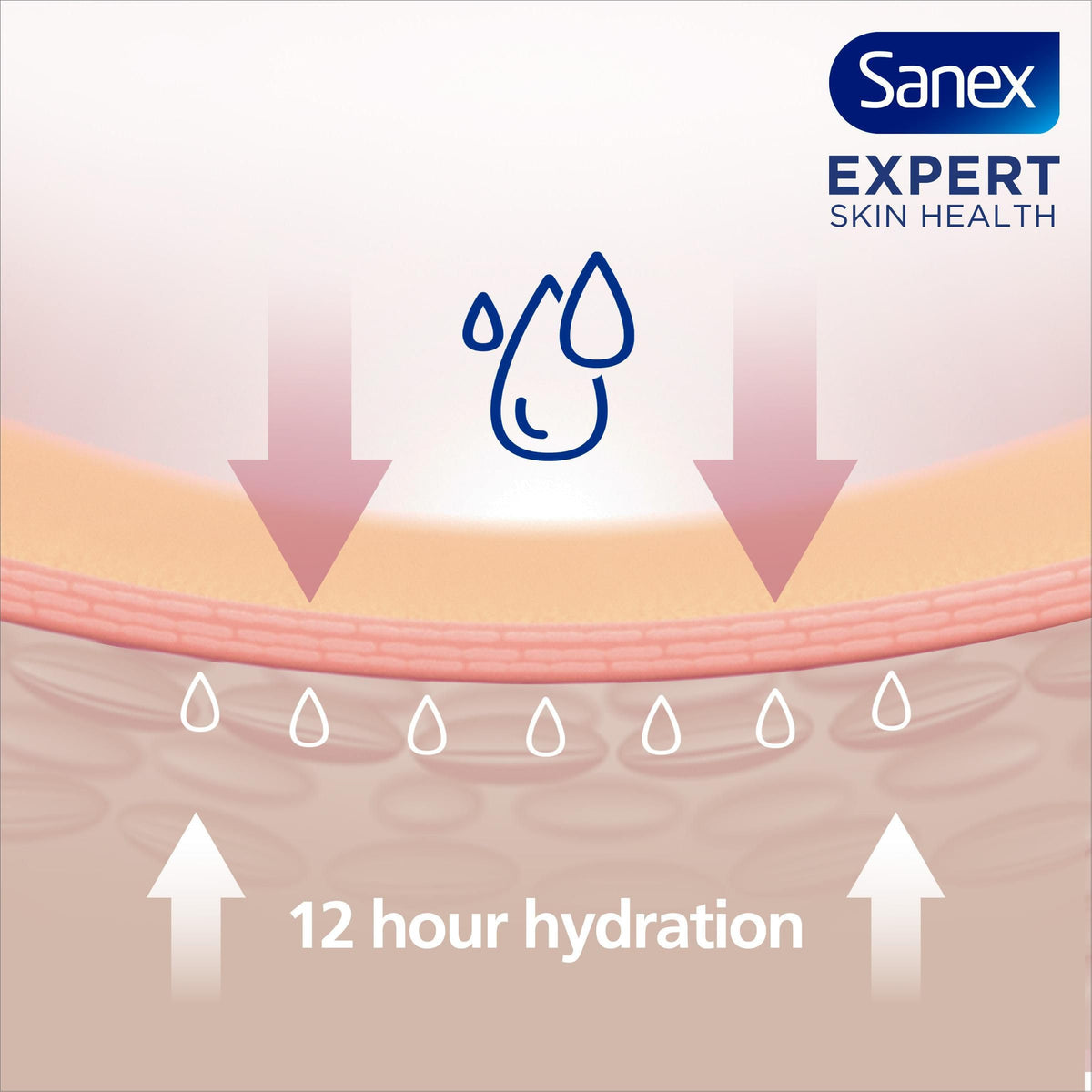 Sanex Body Wash - Expert Skin Health - Hypoallergenic Shower Gel - Dermatologist Tested Gentle for Very Sensitive Skin - Multipack - 6 Pack - 450ml Bottles
