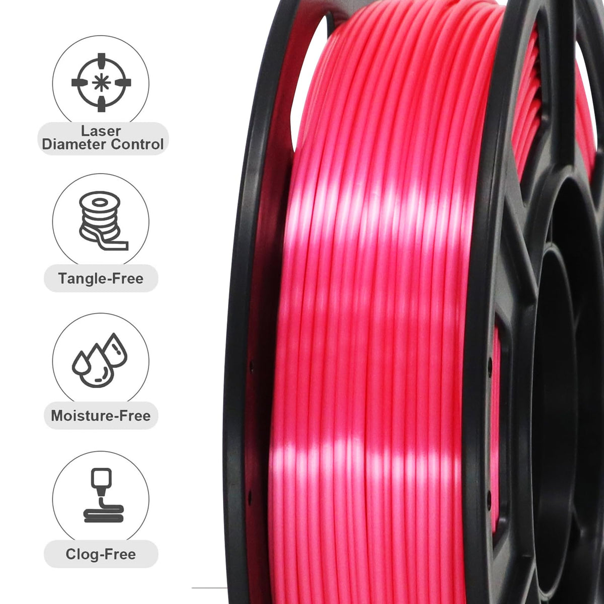Reprapper 4X 250g Color Pack – Dual Color PLA Filament 1.75mm for 3D Printer & 3D Pen, Multicolour Filament, 4 x 250g Matte Red/Blue, Matte Purple/Green, Silk Red/Blue, and Silk Purple/Green