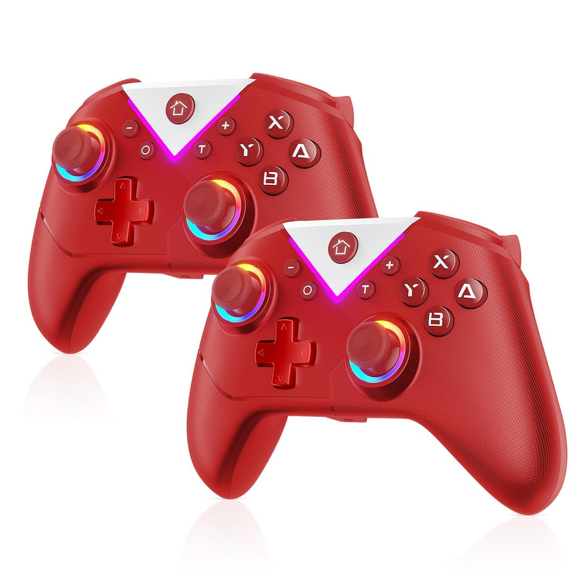 Dinosoo RGB Wireless Controller for PS5/Pro/Slim & PCs, Bluetooth Gamepad with Back Buttons, Touchpad, Macro, Turbo, Dual Vibration, 6-Axis Sensor, Speaker, 3.5mm Audio Jack,White