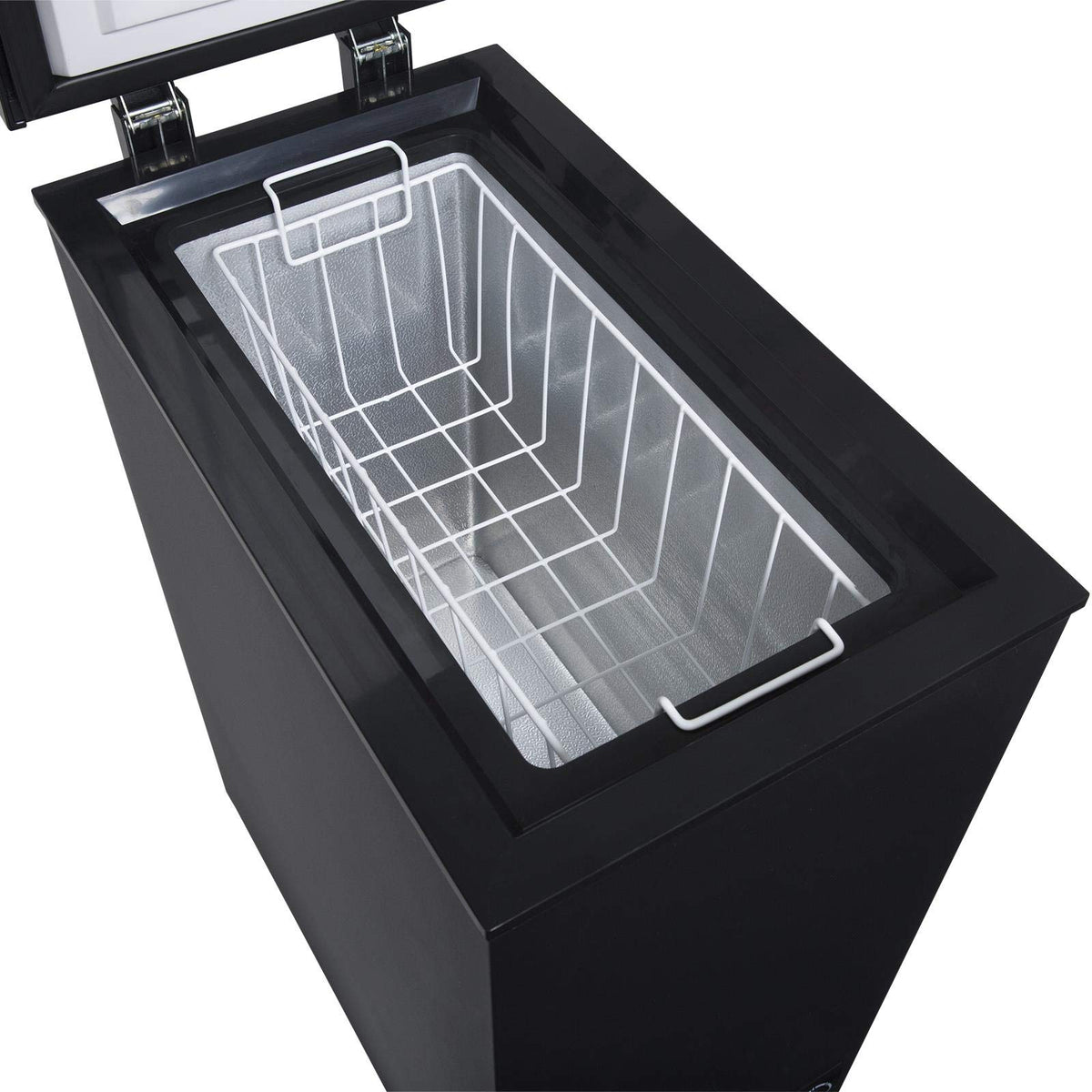 SIA Chest Freezer 53L, Removable Wire Basket, Slimline, Black, CHF60B