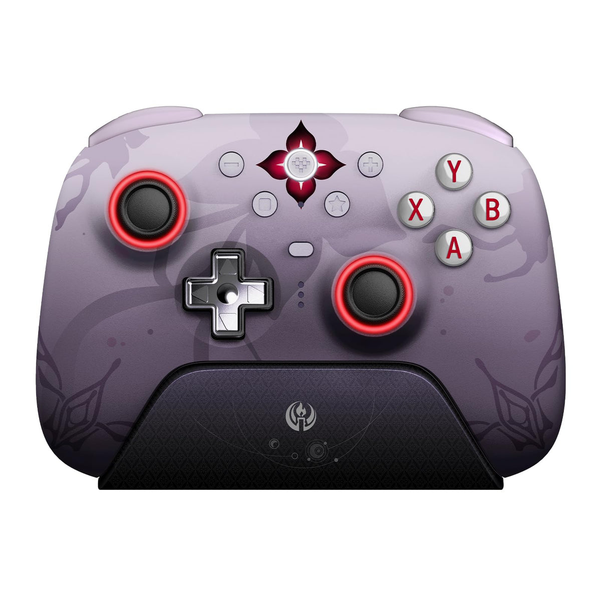 8Bitdo Ultimate 2 Wireless Controller for Windows & Android, Gaming Controller with TMR Joysticks, Switchable Hall Effect/Tactile Triggers, Motion Control, RGB Fire Ring, 8Speed Wireless Tech, Purple