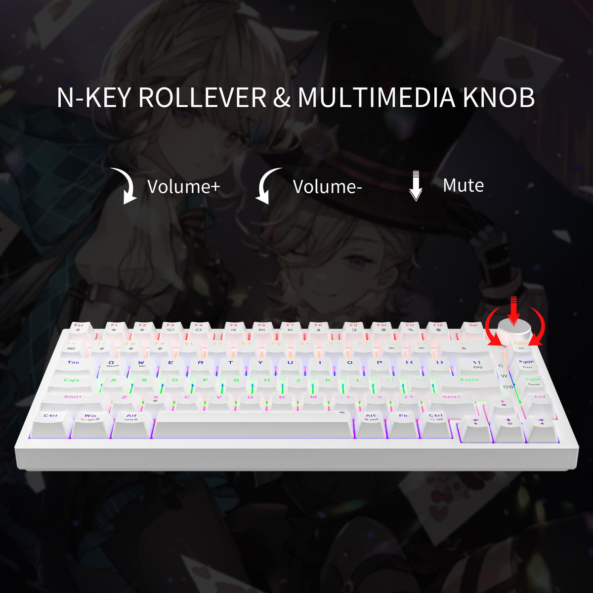 NEWMEN GM326 Mechanical Keyboard,Wired Gaming Keyboard,75% Percent Keyboard