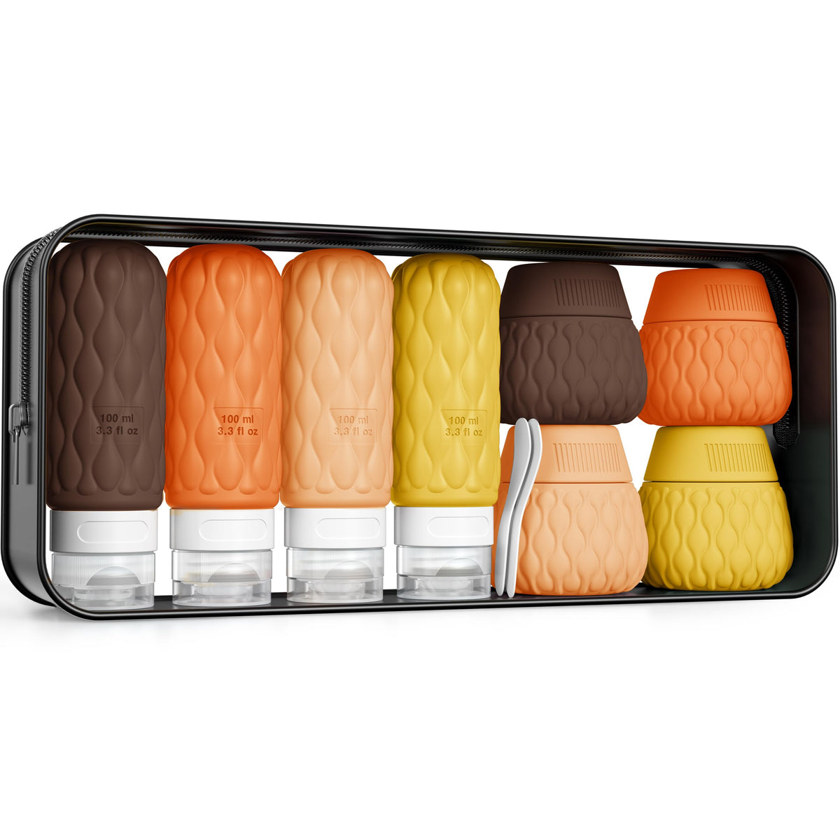 100ml Silicone Travel Bottles for Toiletries for Shampoo and Conditioner