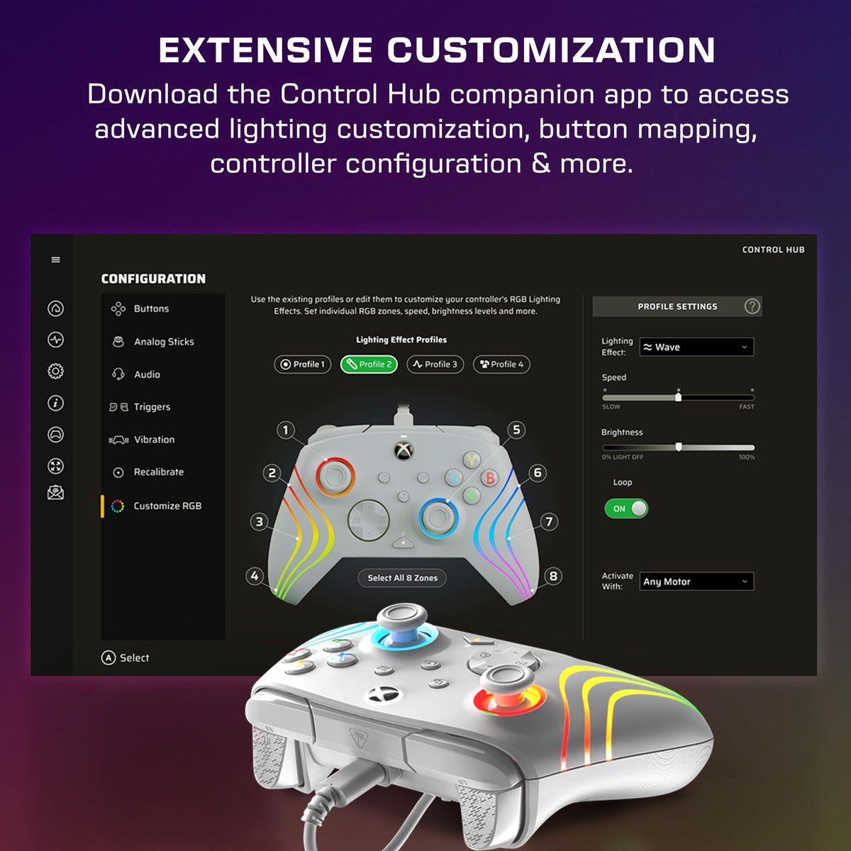 Turtle Beach Afterglow Wave Wired RGB Gaming Controller for XBOX & PC