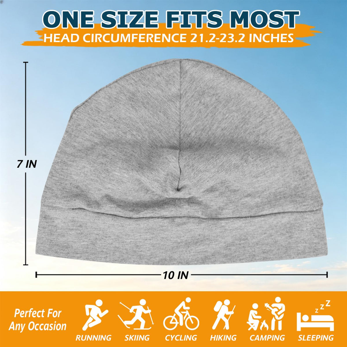 EINSKEY 100% Cotton Skull Caps for Men, Multipurpose Daily Wear Beanie Hat