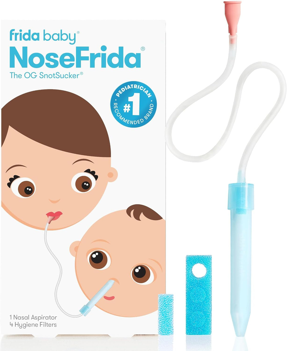 Frida Baby NoseFrida Snot Sucker Nasal Aspirator for Baby, with 4 Filters