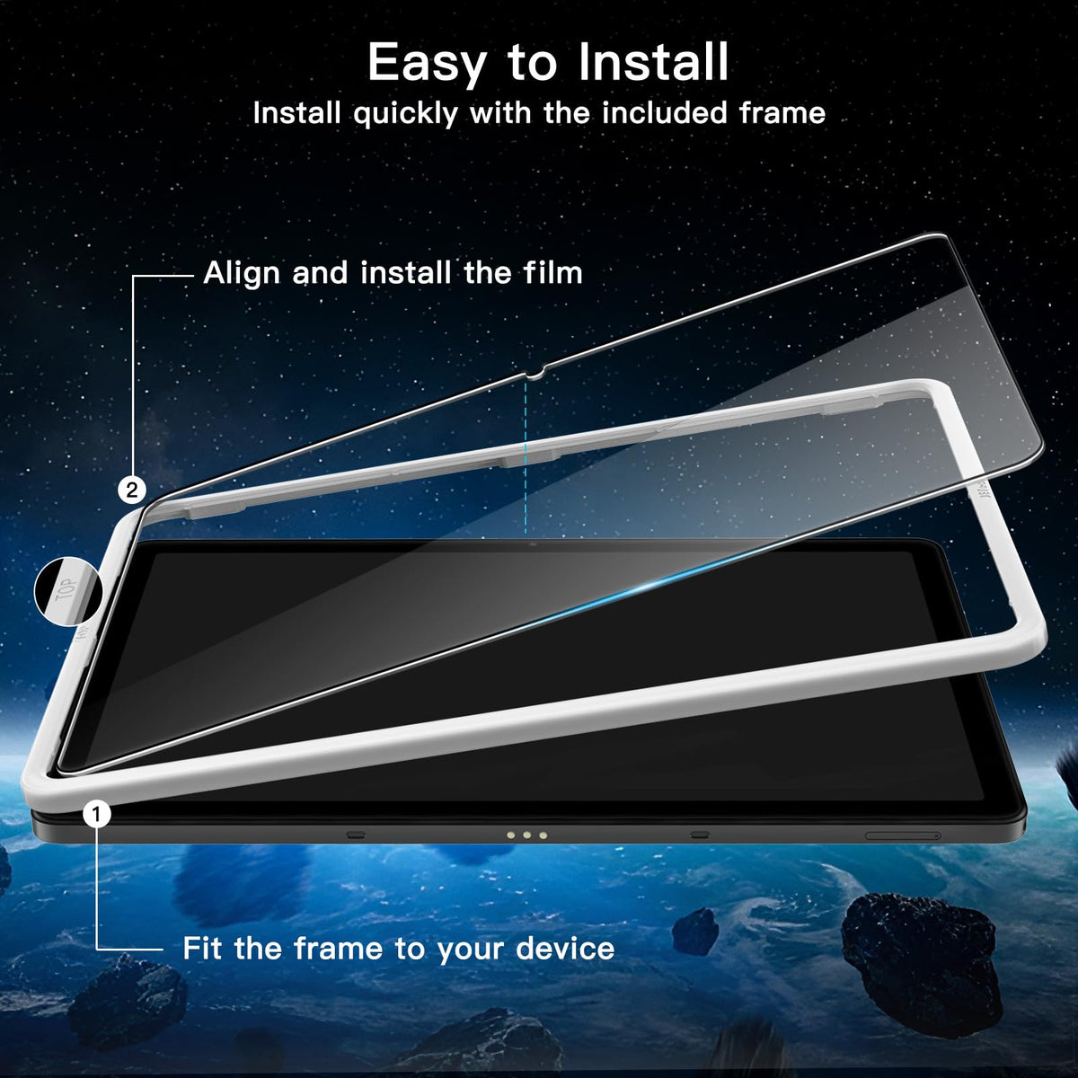 JETech Screen Protector for Galaxy Tab S10 Lite/S10 FE/S9 FE/S9, 2-Pack