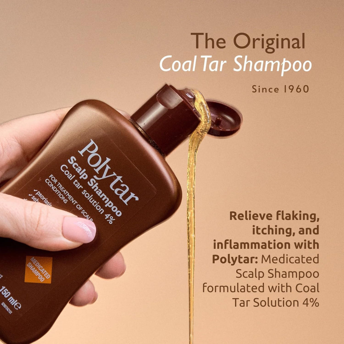 Polytar Scalp Shampoo, for Scalp Conditions, Reduces Itching, Inflammation and Scales
