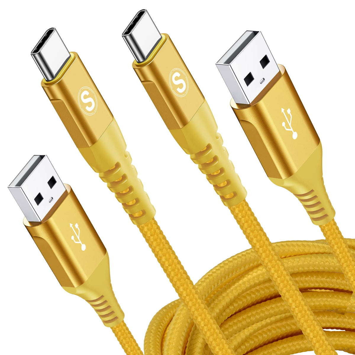 2-Pack 2M USB C Cable 3.1A Fast Car Charger Cable Compatible for iPhone 17 air 16 15 Plus Pro Max, Samsung Flip/Fold 7 6 5 4 3 S26 S25 S24 S10 S20 S21 S22 S23 A16/15/14/13/12 A35/A34 A56/55/54, Pixel