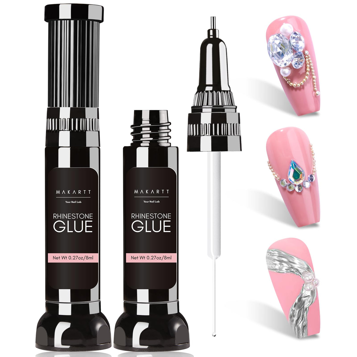 Makartt Nail Glue Extra Strong, New Super Semi Solid for Press-On Nails