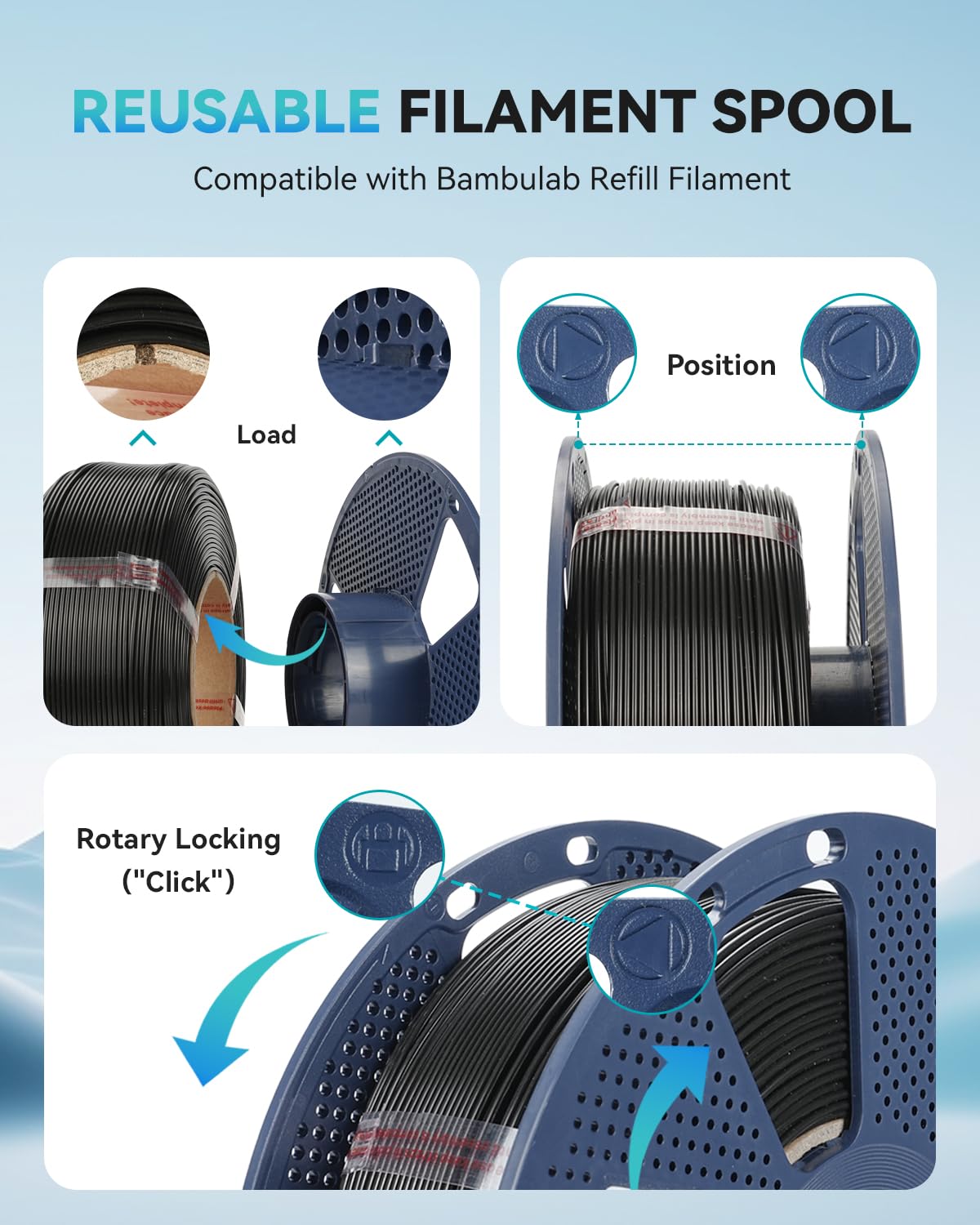 SUNLU Rapid PLA Plus 2.0 Filament Black 1KG, Upgraded PLA+ Filament 1.75mm