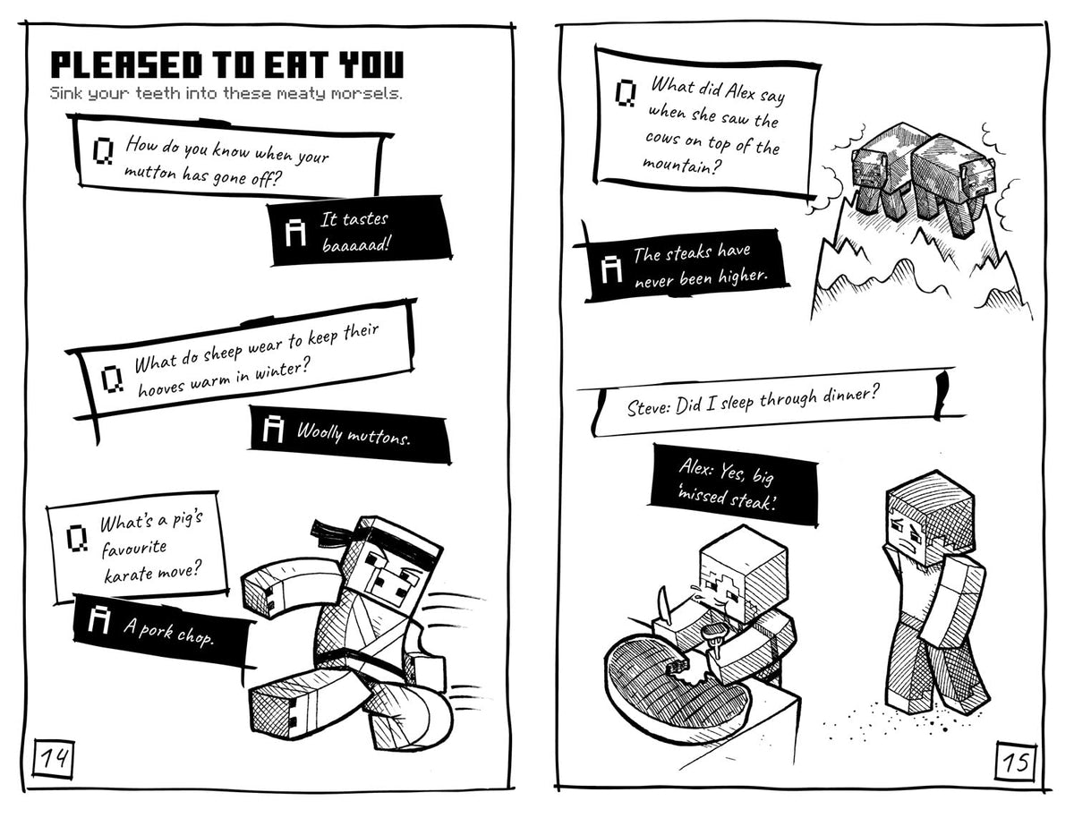 Minecraft Joke Book: An official illustrated Minecraft children’s joke book – perfect for funny kids who are into video games aged 7, 8, 9, 10 and 11!