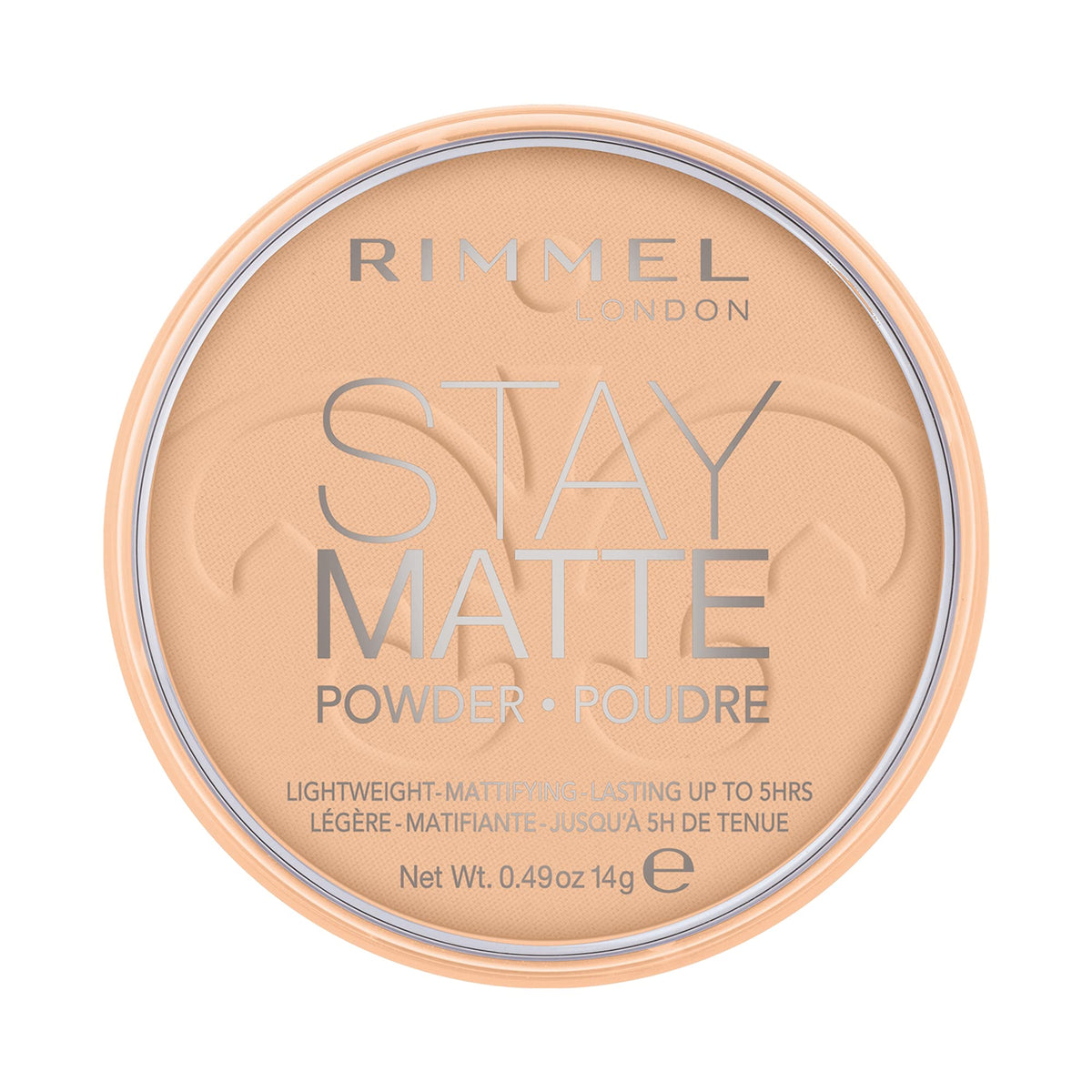 RIMMEL LONDON - Stay Matte Pressed Powder - Lightweight, Oil Absorbing, Smooth Non-Powdery Texture, Lasting Up To 5hrs - For All Skin Types - Dermatologically Tested - Transparent - 14g