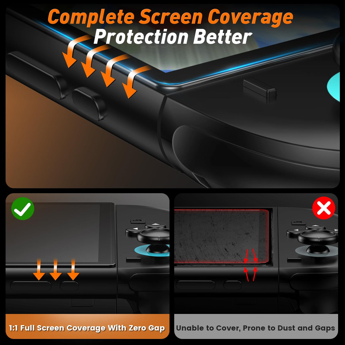 daydayup [3 Pack] Screen Protector Tempered Glass for Nintendo Switch - Hestia Goods Transparent HD Clear Anti-Scratch Screen Protector for Nintendo Switch