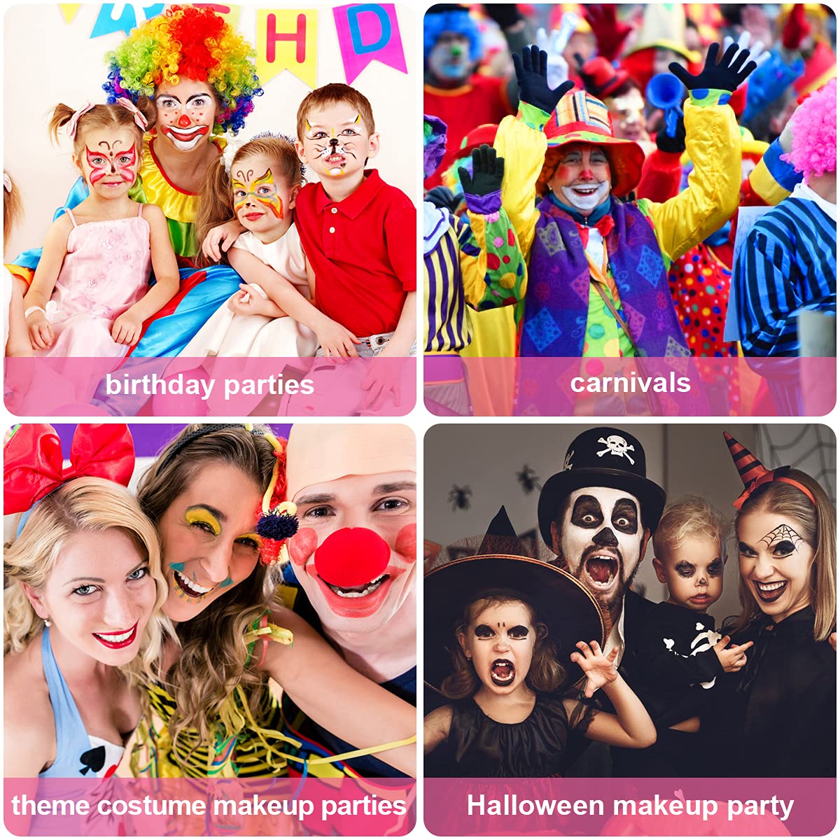 URAQT Face Paint Kit, 15 Color Face & 15 Color Neon Ultraviolet Painting with 2 Brushes 80 Stencils, Washable Safe Body Paint for Adults Kids Halloween Party Carnival, Makeup Paint Non-Toxic to Use