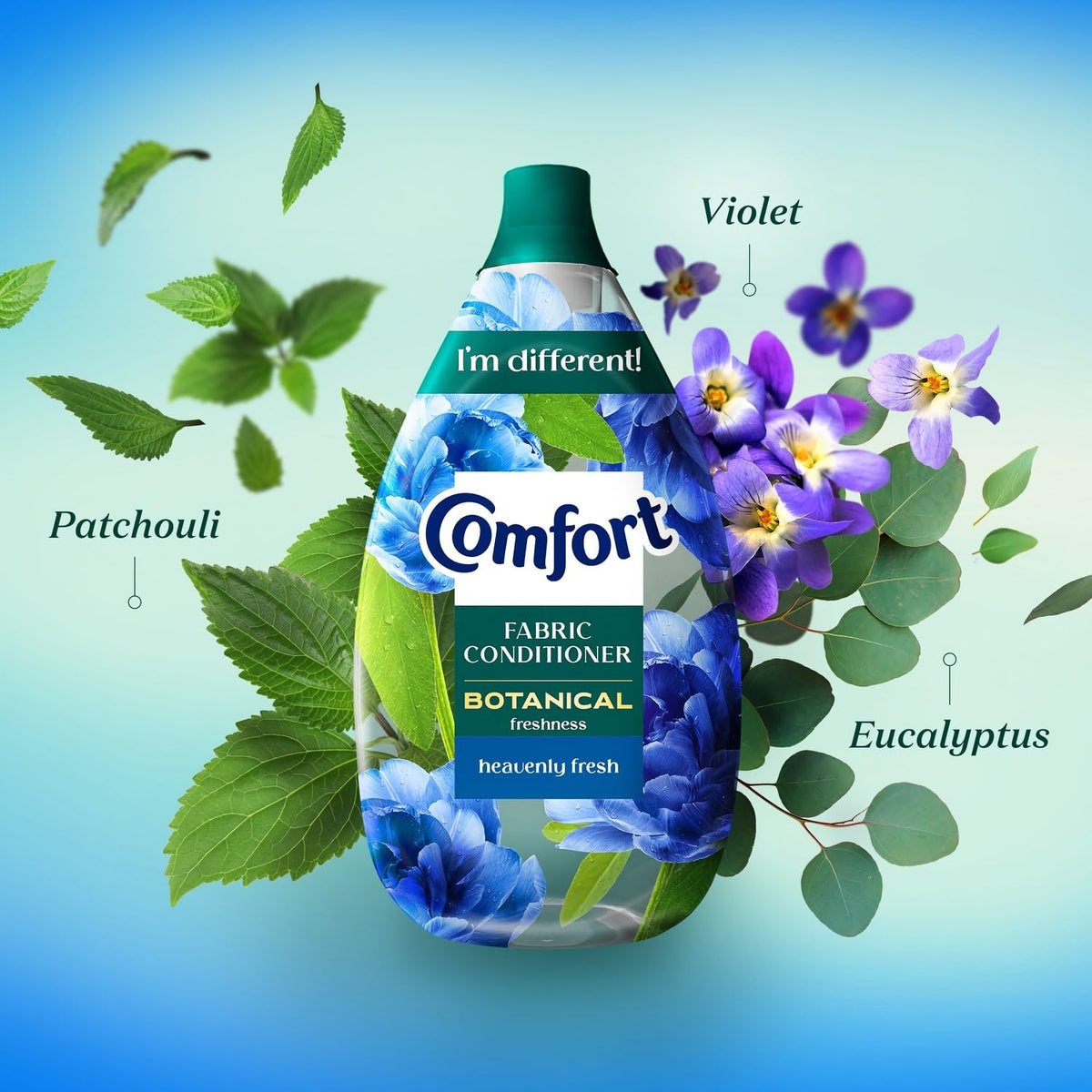 Comfort Pure Dreams Cashmere Soft Fabric Conditioner Dermatologist-Recommended Gentle Next to Sensitive Skin 48 washes(1.44 L) - Case pack of 6
