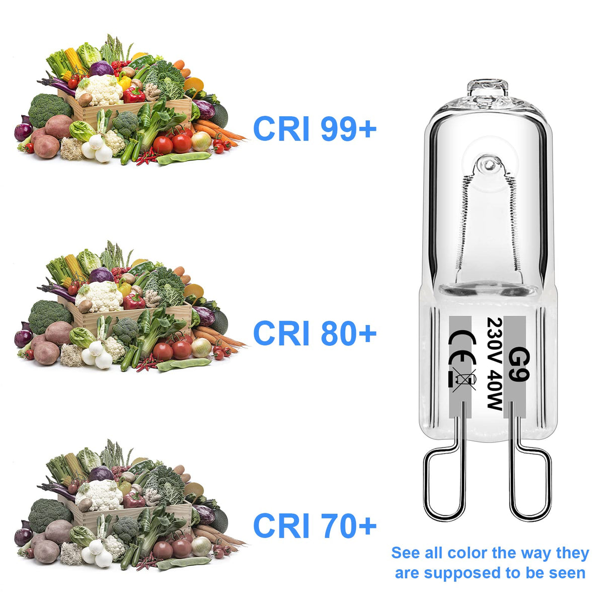 WeshLMPO G9 Halogen Bulbs 25W G9 Bulb Warm White 230V Dimmable for Oven 300 Degrees 12 Pcs