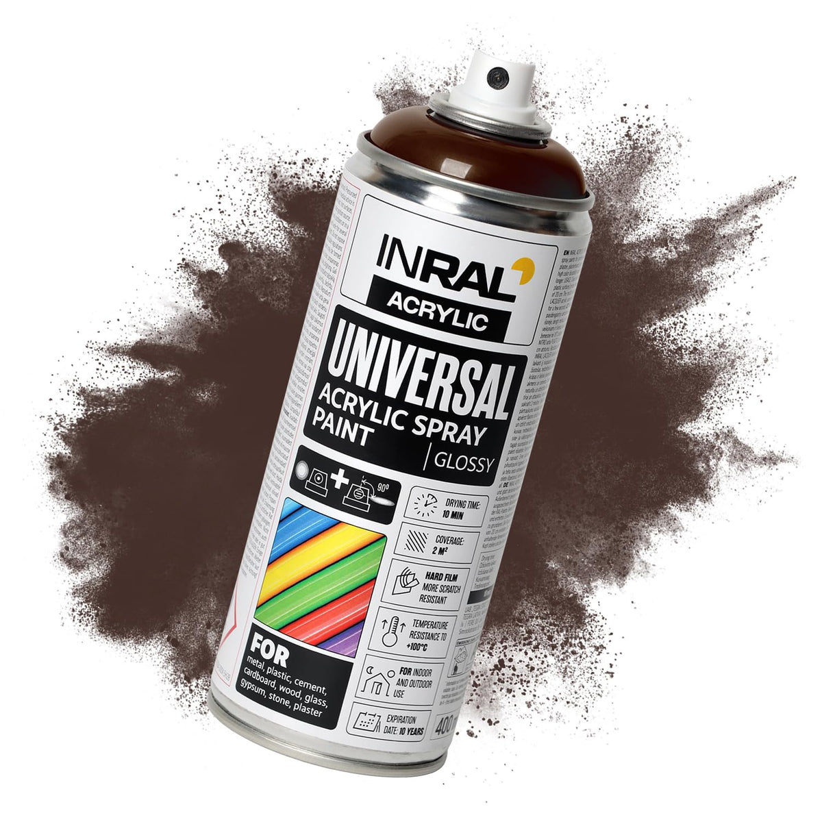 Acrylic Spray Paint Pure White Matt RAL9010 [400ml] – Universal Spray for Metal, Plastic, Wood & Stone – High-Coverage, UV & Rain Resistant – Indoor & Outdoor Use