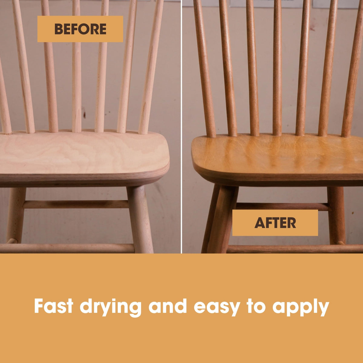 Furniture Clinic Wood Stain (Natural Oak) – Fast Drying, Highly Concentrated, and Easy-to-Apply Light Oak Wood Stain for All Indoor & Outdoor Wood – Water Based & Non-Toxic – 250ml