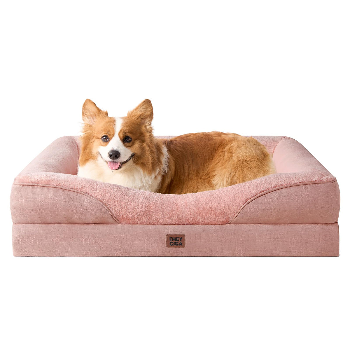 EHEYCIGA Memory Foam Orthopedic Dog Beds Large, 91x68x17cm, Dark Grey