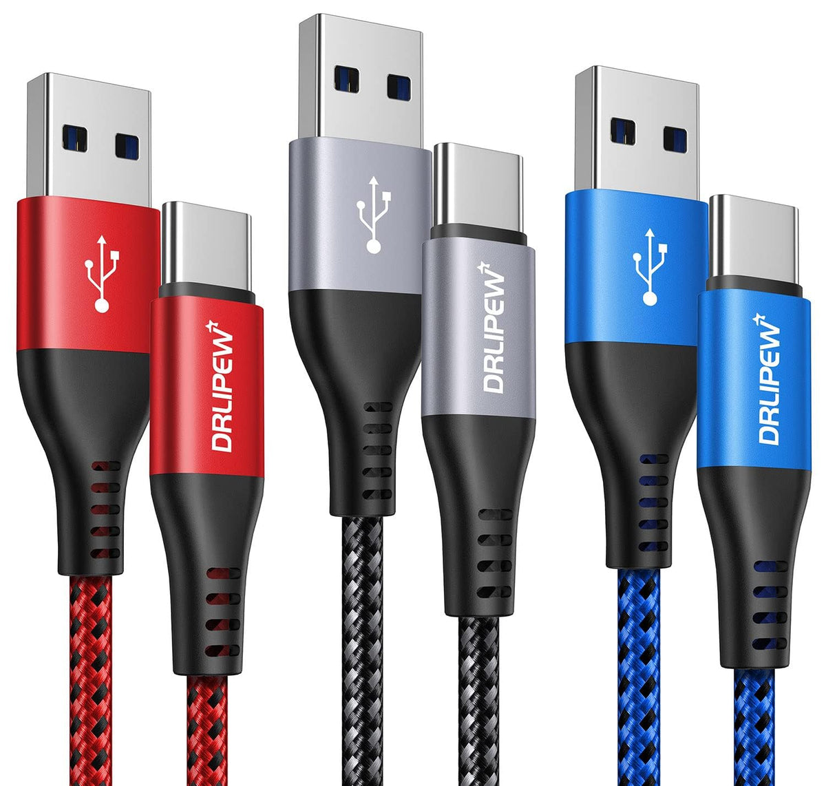 USB C Charger Cable 3Pack 3M/10FT,USB Type C Fast Charging Cable Braided