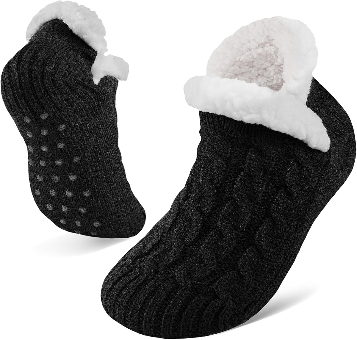 Niorasen Fluffy Slipper Socks Women Men, Winter Gift for Her, UK 4-9