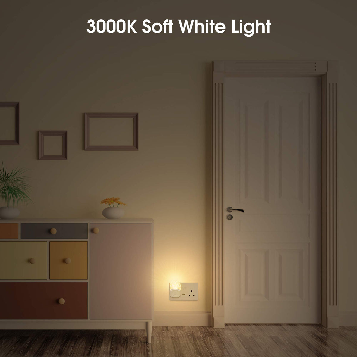 Emeritpro Night Light Plug in Wall with Dusk to Dawn Sensor, Warm White+RGB