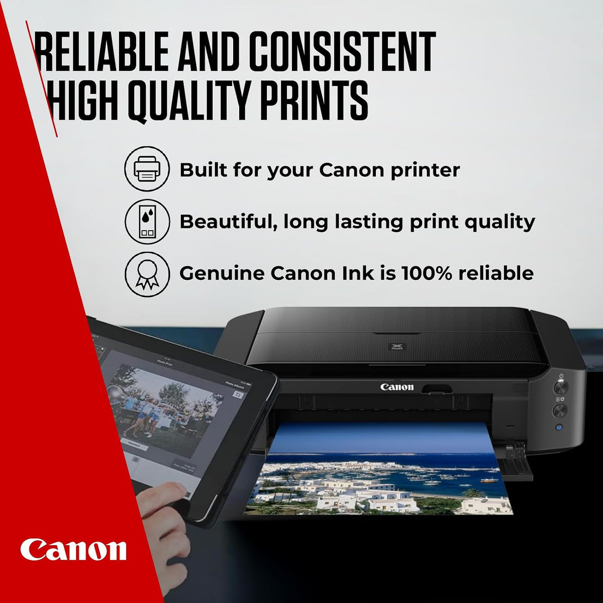 Canon Ink & Paper Multipack - PG-545/CL-546 genuine printer ink cartridges 2 pack (1 x black, 1 x colour) & 4x6 photo paper (50 x sheets) for TS3350, TS4550, TS3450, TS3150, TR4650, MX495